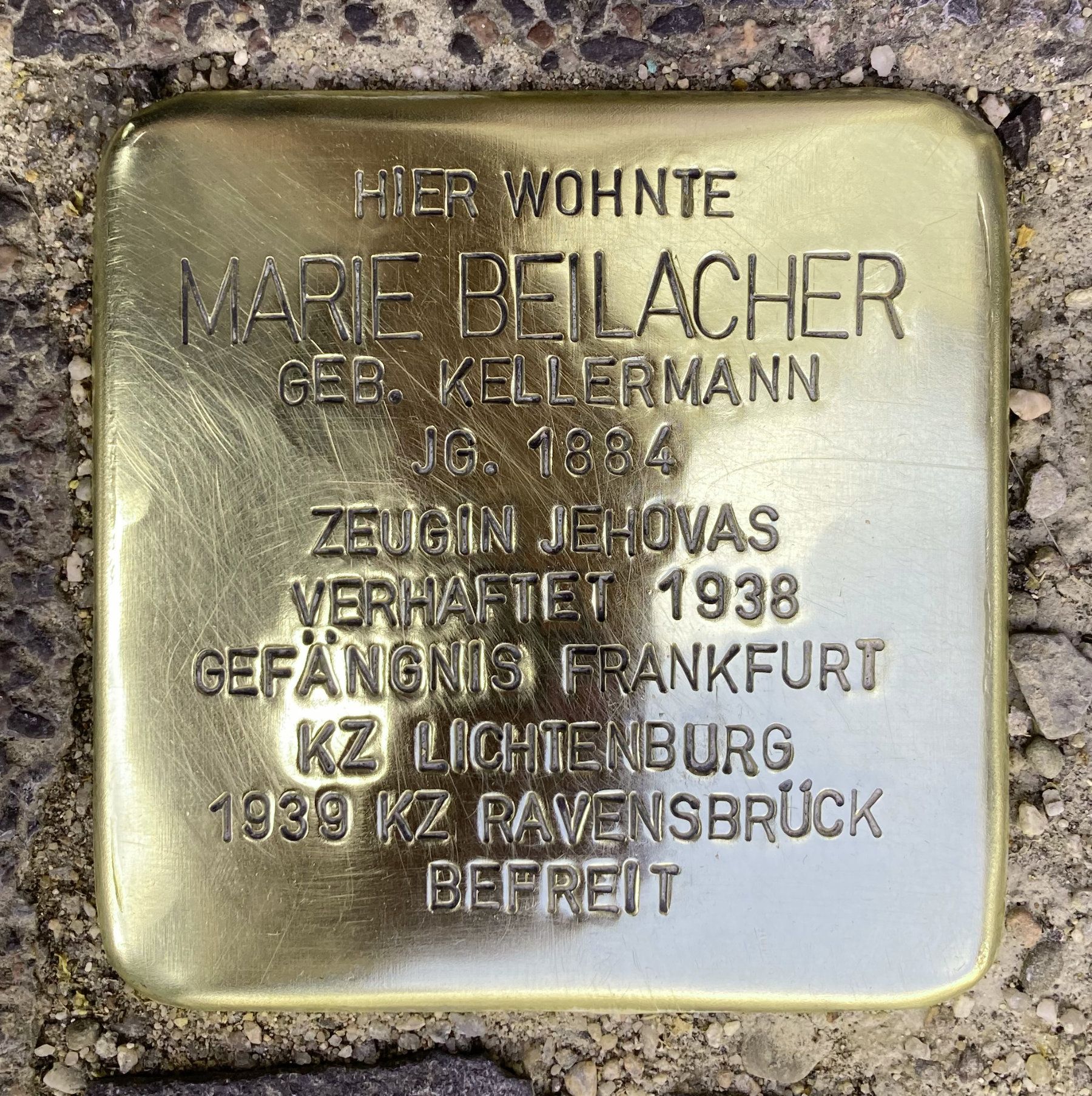 Stolperstein für Marie Breitlacher 