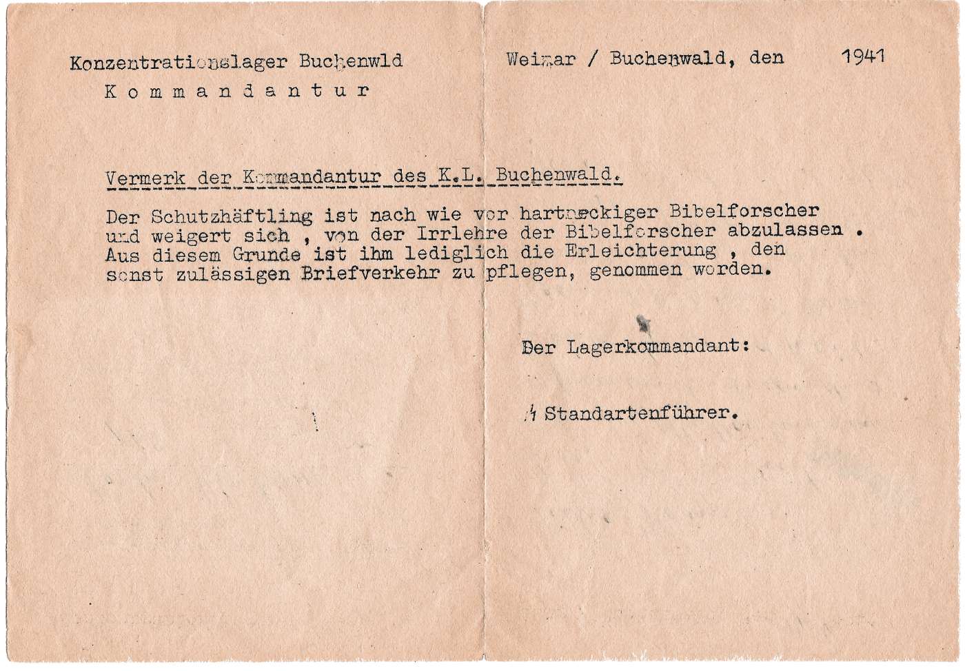 Brief Rückseite vom 17.04.1941