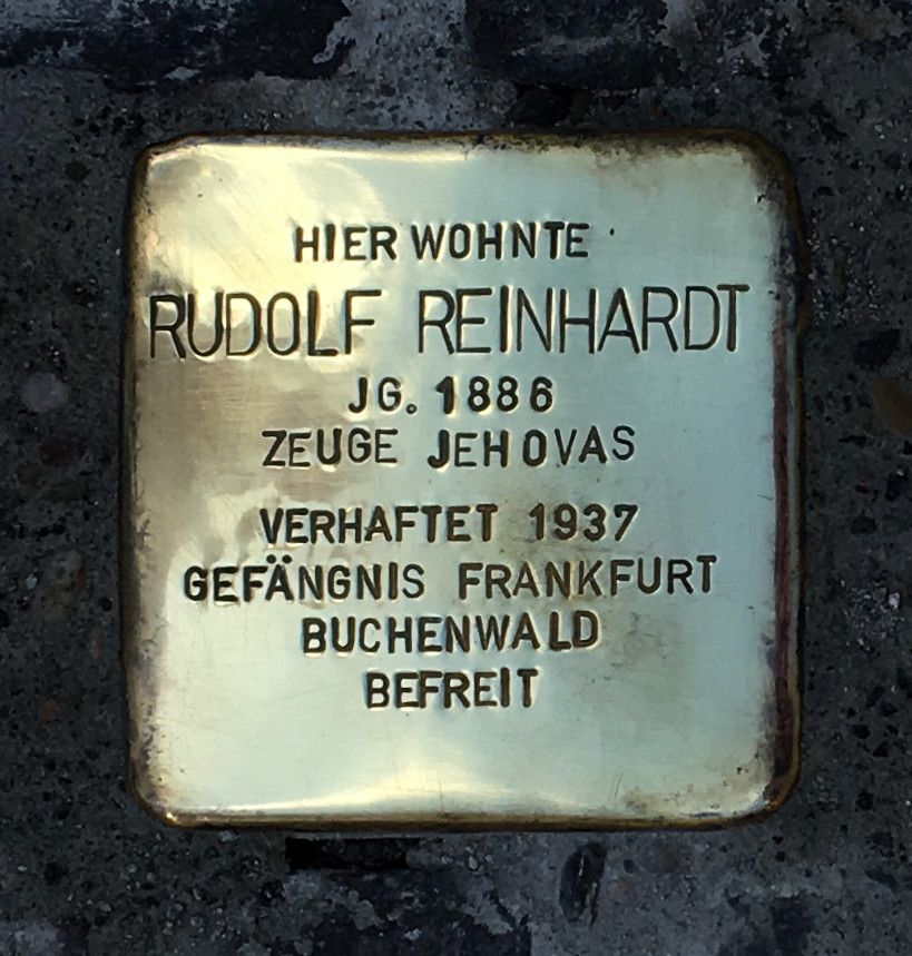 Stolperstein Rudolf Reinhardt; verlegt am 22. Juni 2019