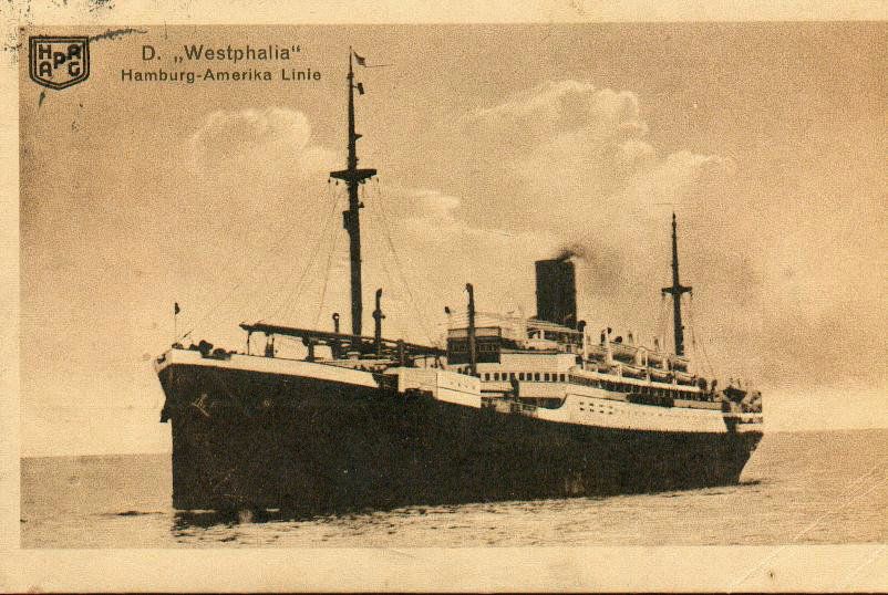 Die „General Artigas“, beim Stapellauf noch die „Westphalia“, wurde nach einem Umbau 1929 umbenannt. Das Schiff fuhrt ab 1930 von Hamburg nach Südamerika.