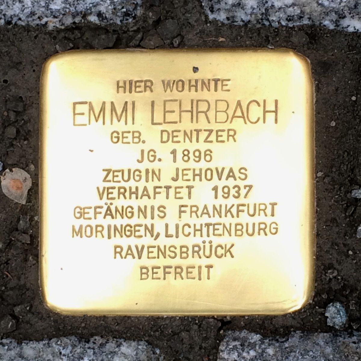 Stolperstein Emmy Lehrbach